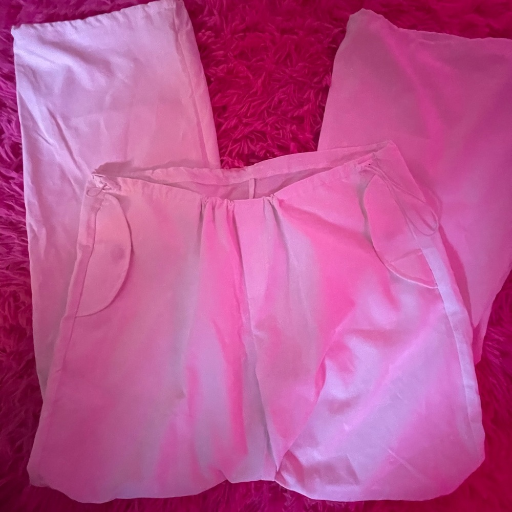 y2k low rise parachute pants